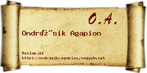 Ondrásik Agapion névjegykártya